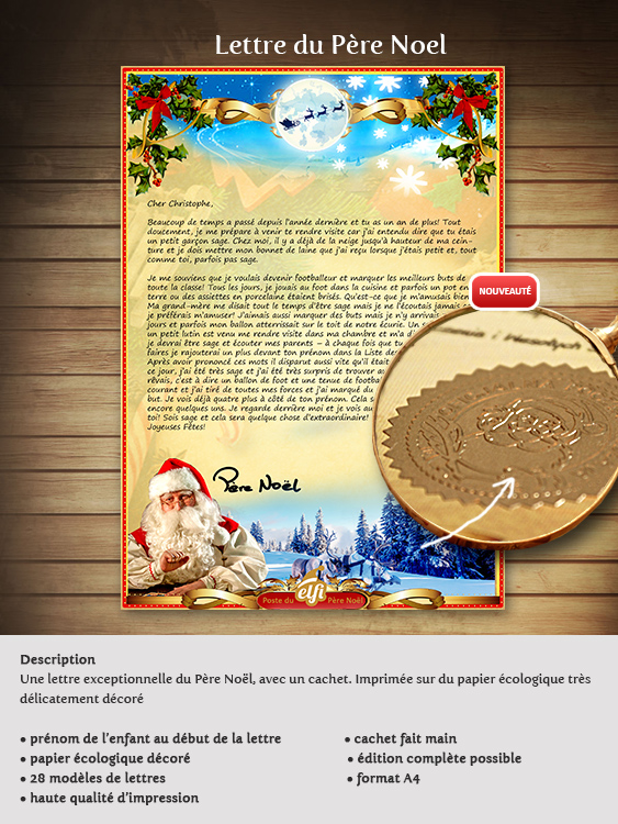Recevoir une lettre personnalisée du Père Noël Elfi Santa
