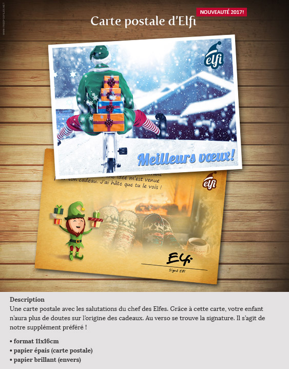 Recevoir une lettre personnalisée du Père Noël Elfi Santa