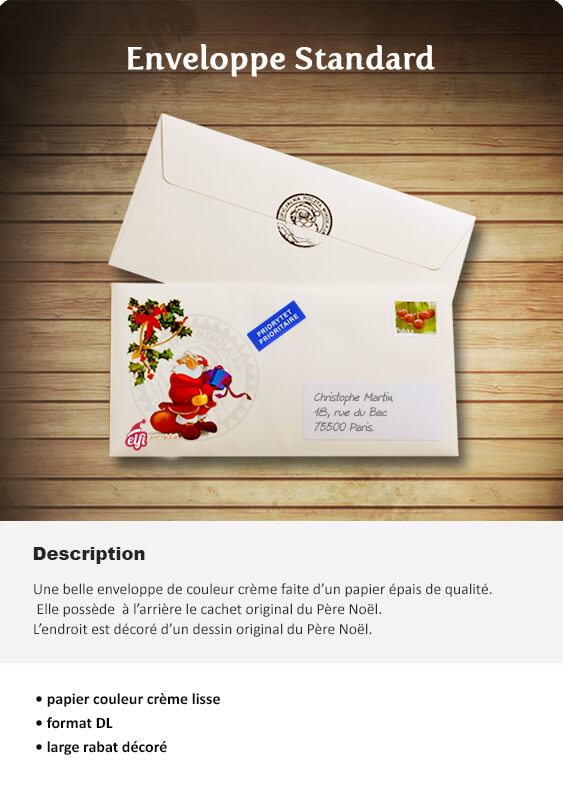 recevoir une lettre du pere noel